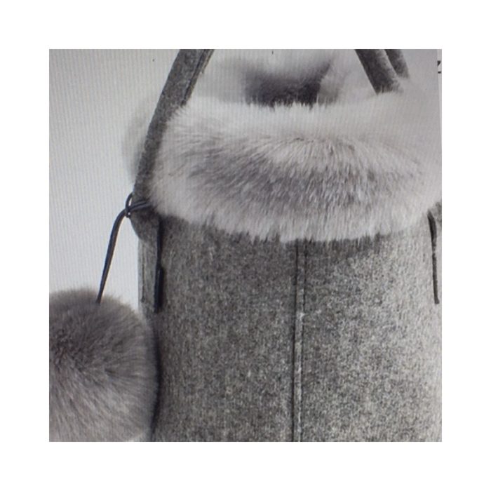 Sac laine feutrée fourrure gris clair Mon Chalet Design — free download